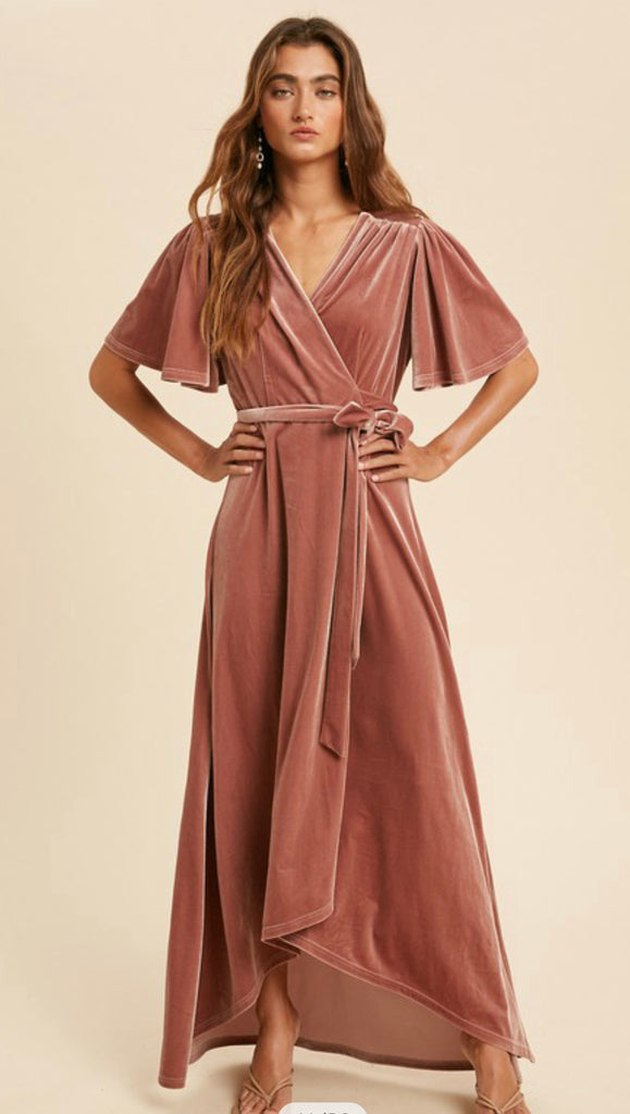 In Loom Velvet Wrap Dress – Satori Boutique